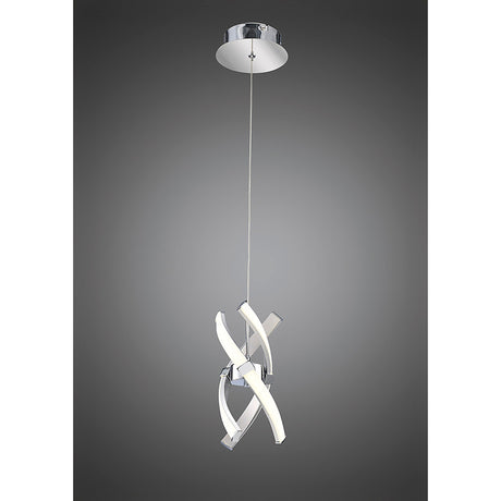 Espirales LED Pendant Light 12W 3000K – Silver & Polished Chrome
