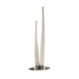 Estalacta 2 Light Table Lamp - Silver/Opal White