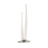 Estalacta 2 Light Table Lamp - Silver/Opal White
