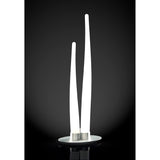 Estalacta 2 Light Table Lamp - Silver/Opal White