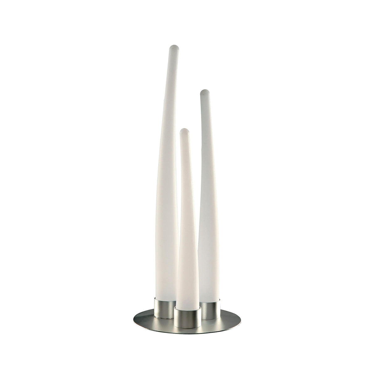 Estalacta 3 Light Table Lamp - Silver/Opal White