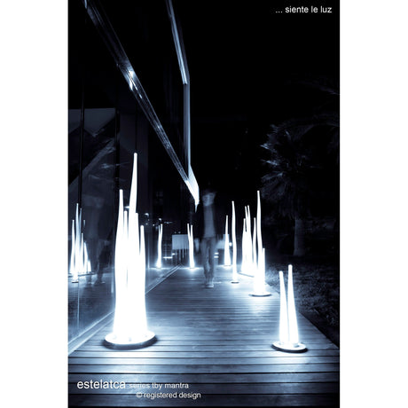 Estalacta 3 Light Table Lamp - Silver/Opal White