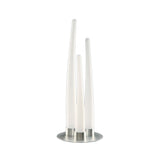 Estalacta 3 Light Table Lamp - Silver/Opal White