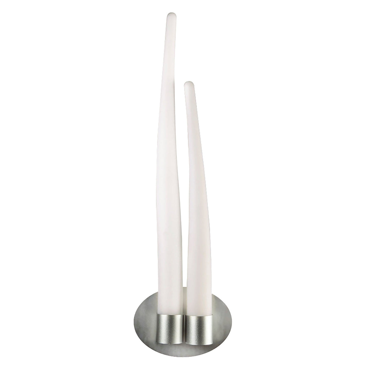 Estalacta 2 Light Bathroom Wall Light - Silver/Opal White
