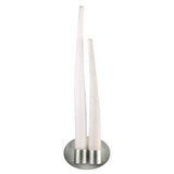 Estalacta 2 Light Bathroom Wall Light - Silver/Opal White