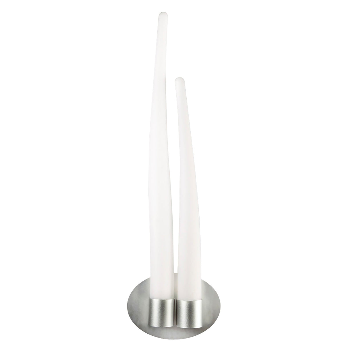 Estalacta 2 Light Bathroom Wall Light - Silver/Opal White