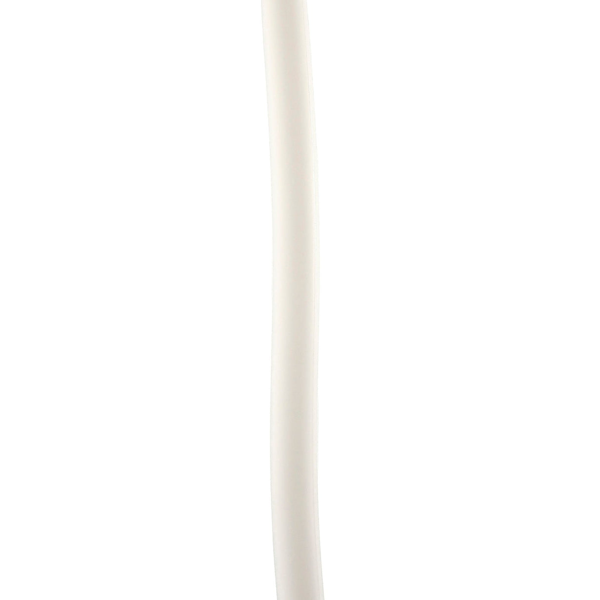 A close-up of the Estalacta 1 Light Large Outdoor Floor Lamp in Silver & Opal White, featuring a single straight white tube set against a plain white background, echoing the sleek lines of modern outdoor lighting design.