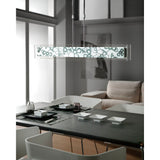 Euphoria Small 2 Light Glass Linear Suspension Light - Polished Chrome