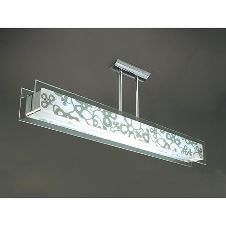 Euphoria LED Glass Semi-Flush Ceiling Light 78W 2700K - Chrome