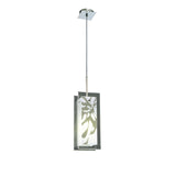 Euphoria 1 Light Glass Pendant Light - Polished Chrome & Opal White