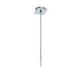 Euphoria 1 Light Glass Pendant Light - Polished Chrome & Opal White