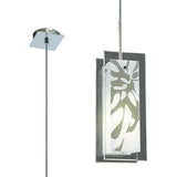 Euphoria 1 Light Glass Pendant Light - Polished Chrome & Opal White