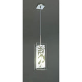Euphoria 1 Light Glass Pendant Light - Polished Chrome & Opal White