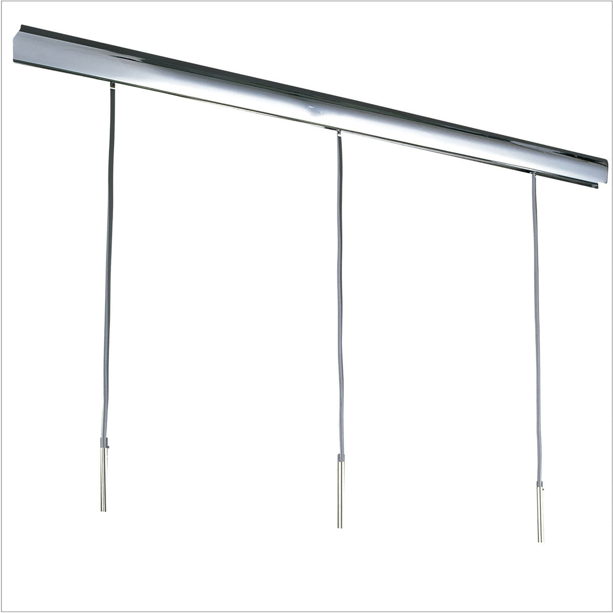 Euphoria 3 Light Glass Bar Pendant Light - Chrome & Opal White