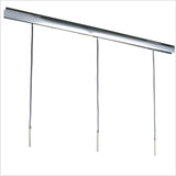 Euphoria 3 Light Glass Bar Pendant Light - Chrome & Opal White