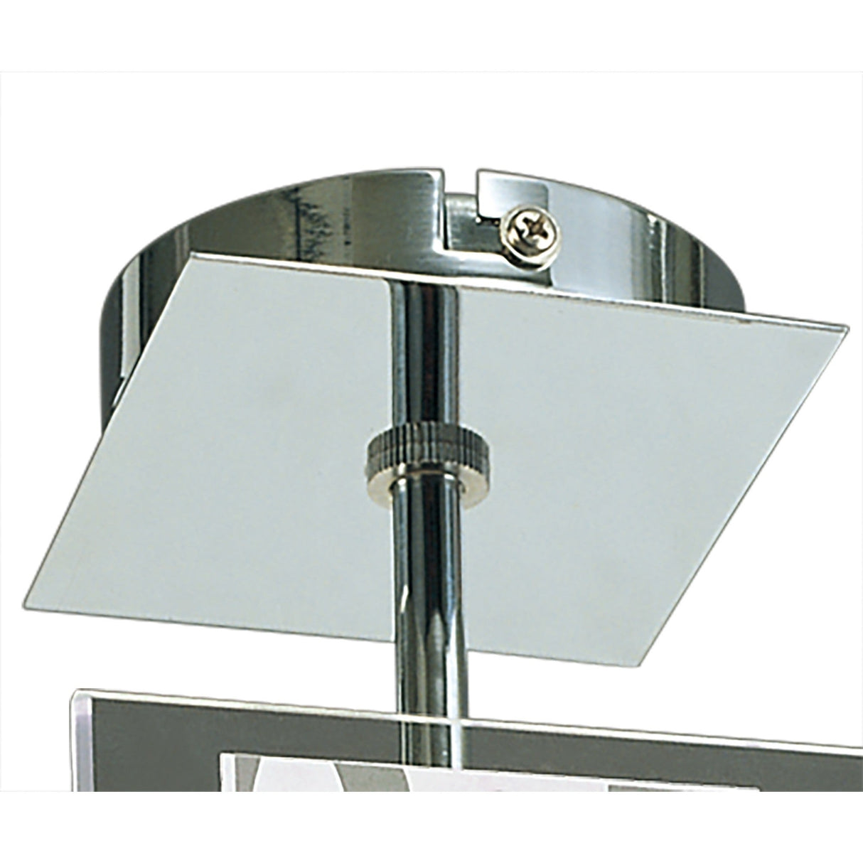 Euphoria LED Glass Semi-Flush Ceiling Light 9W 2700K - Chrome