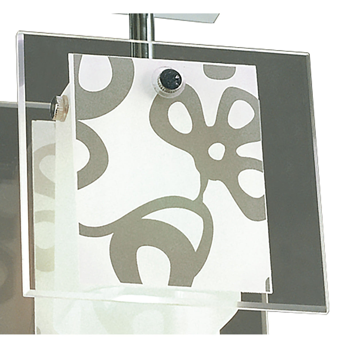 Euphoria LED Glass Semi-Flush Ceiling Light 9W 2700K - Chrome