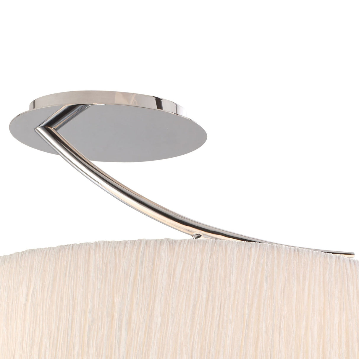 Eve 2 Light Semi-Flush Ceiling Light - Polished Chrome/Ivory