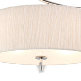 Eve 2 Light Semi-Flush Ceiling Light - Polished Chrome/Ivory