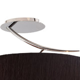 Eve 2 Light Semi-Flush Ceiling Light - Polished Chrome/Black