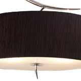 Eve 2 Light Semi-Flush Ceiling Light - Polished Chrome/Black