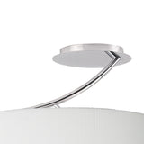 Eve 2 Light Semi-Flush Ceiling Light -  Polished Chrome/White