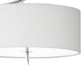 Eve 2 Light Semi-Flush Ceiling Light -  Polished Chrome/White