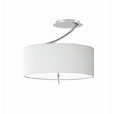 Eve 2 Light Semi-Flush Ceiling Light -  Polished Chrome/White
