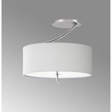 Eve 2 Light Semi-Flush Ceiling Light -  Polished Chrome/White
