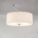 Eve 2 Light Semi-Flush Ceiling Light - Polished Chrome/Ivory