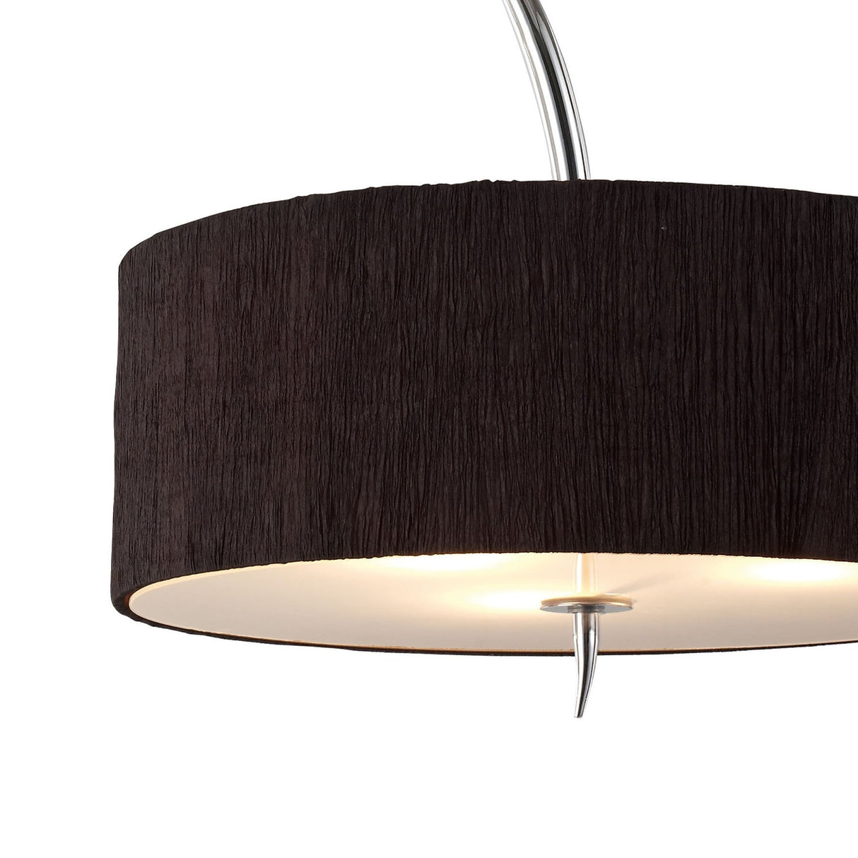 Eve 3 Light Pendant Light – Polished Chrome With Black Shade