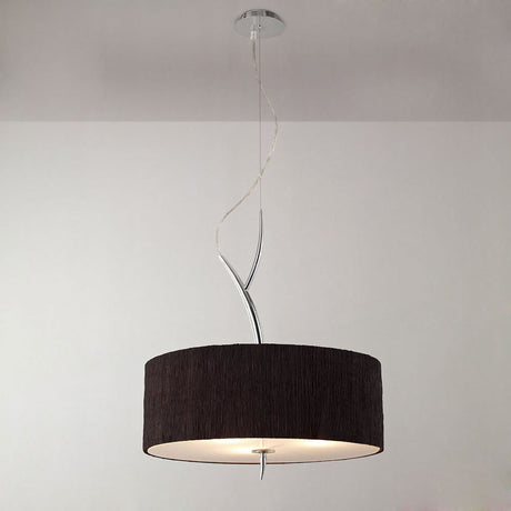Eve 3 Light Pendant Light – Polished Chrome With Black Shade