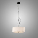 Eve 3 Light Pendant Light – Polished Chrome With White Shade