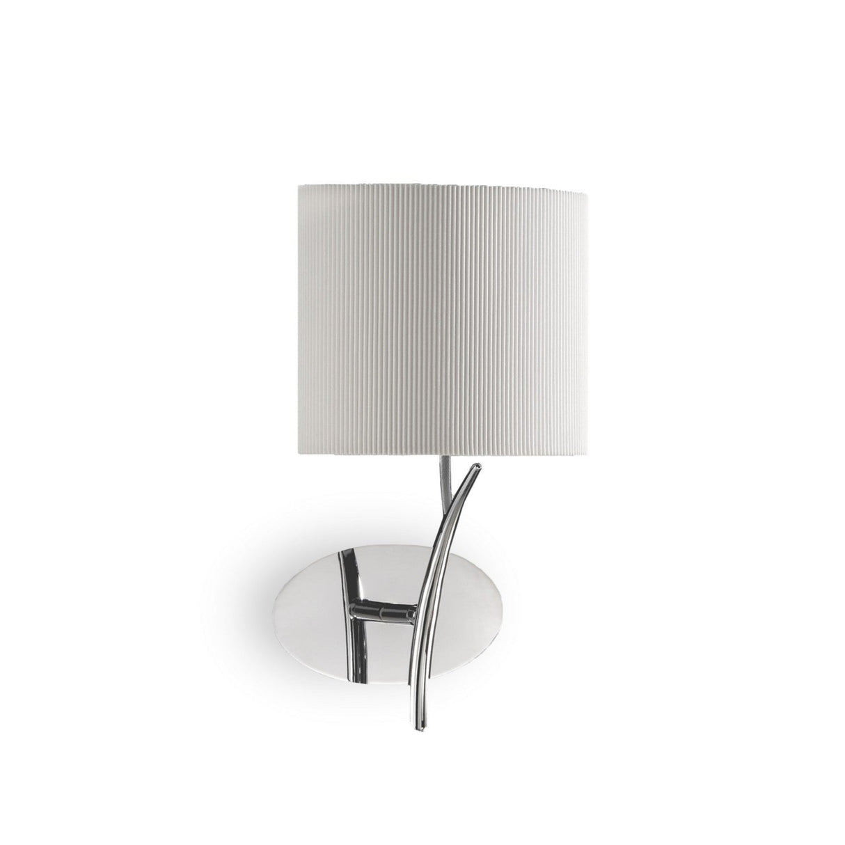 Eve 1 Light Wall Light - Chrome With White Shade