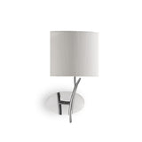 Eve 1 Light Wall Light - Chrome With White Shade
