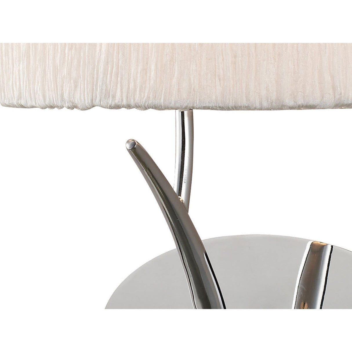 Eve 1 Light Wall Light - Chrome With Beige Shade