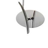 Eve 1 Light Wall Light - Chrome With Black Shade