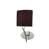 Eve 1 Light Wall Light - Chrome With Black Shade