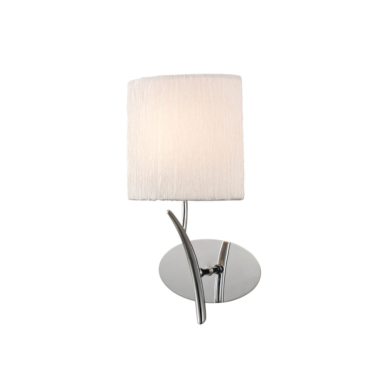 Eve 1 Light Wall Light - Chrome With Beige Shade