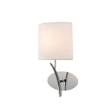 Eve 1 Light Wall Light - Chrome With Beige Shade