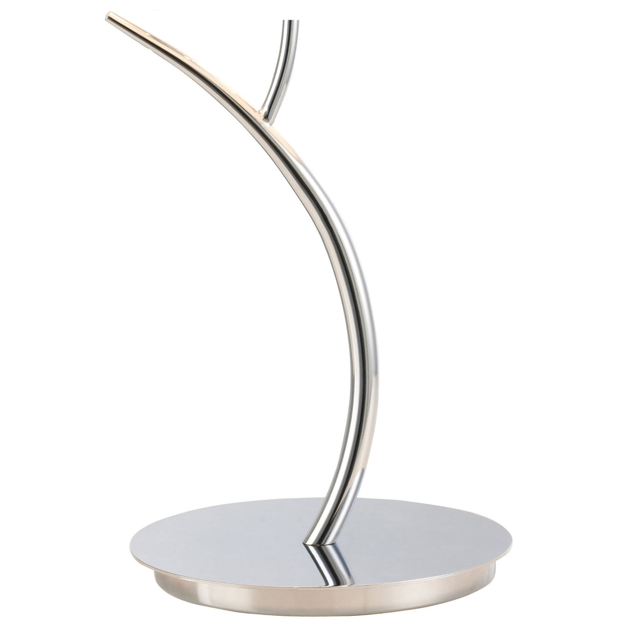 Eve 2 Light Table Lamp - Polished Chrome With Black Round Shade