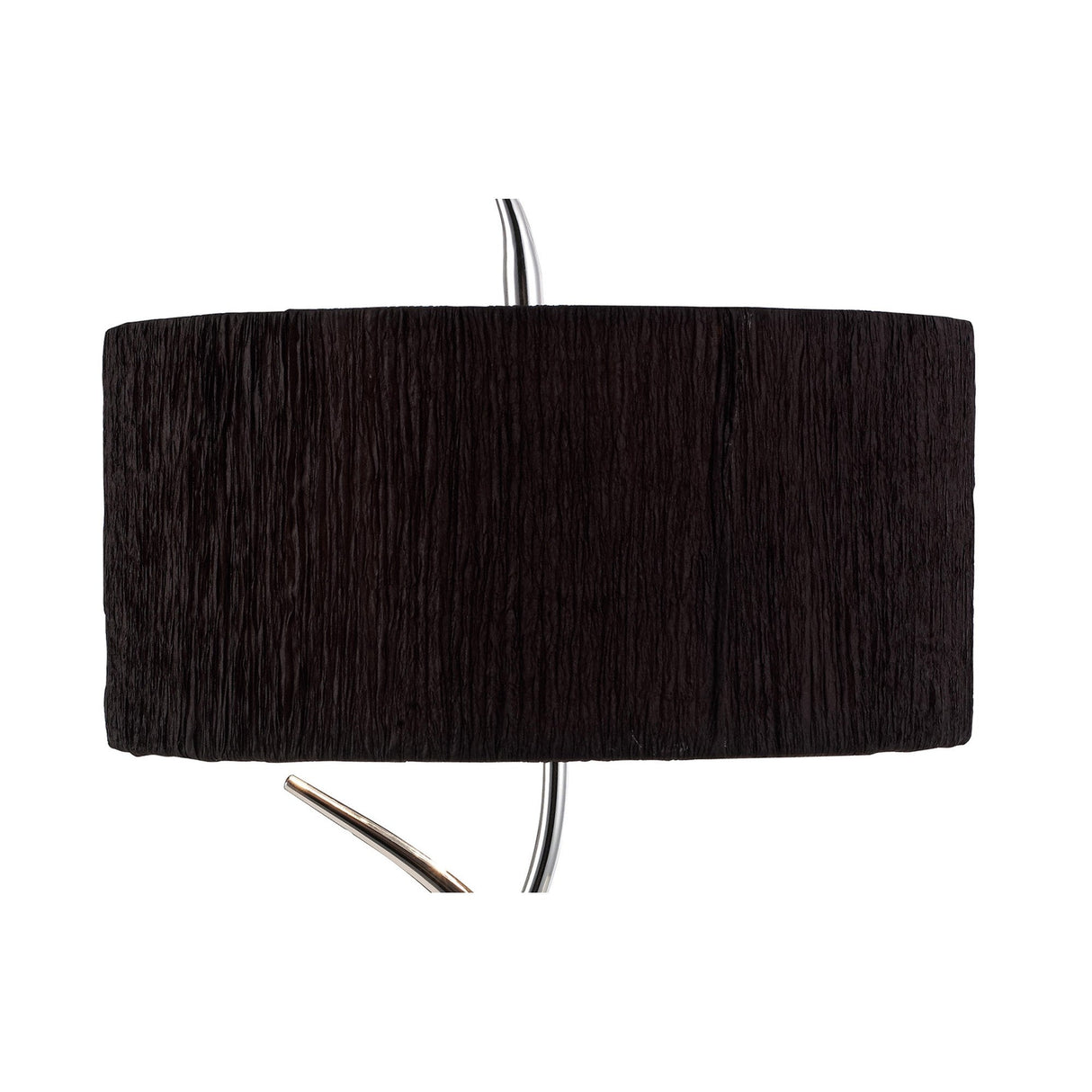 Eve 2 Light Table Lamp - Polished Chrome With Black Round Shade
