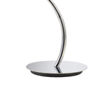 Eve 2 Light Table Lamp - Polished Chrome With White Round Shade