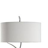 Eve 2 Light Table Lamp - Polished Chrome With White Round Shade