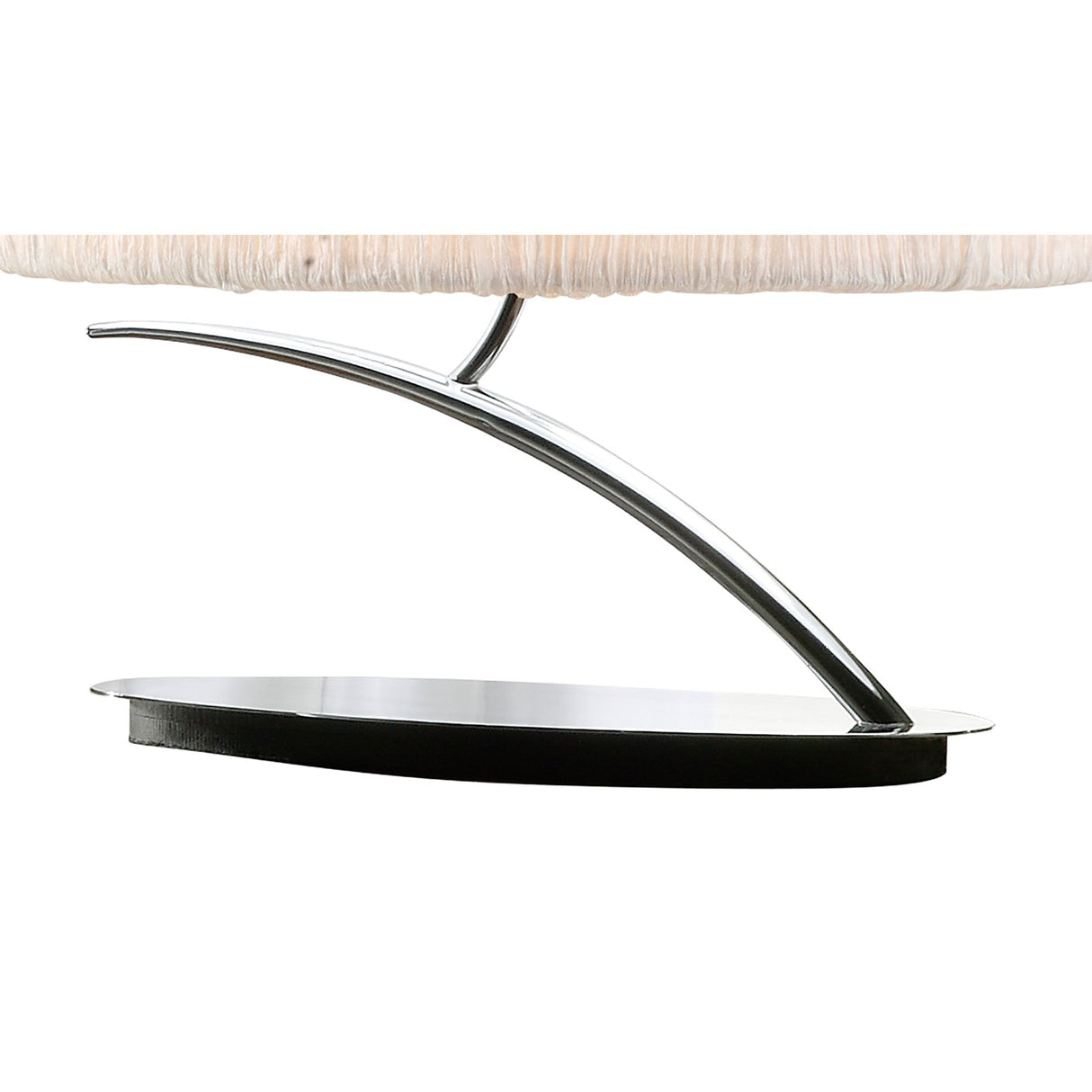 Eve 2 Light Table Lamp - Polished Chrome With White Oval Shade