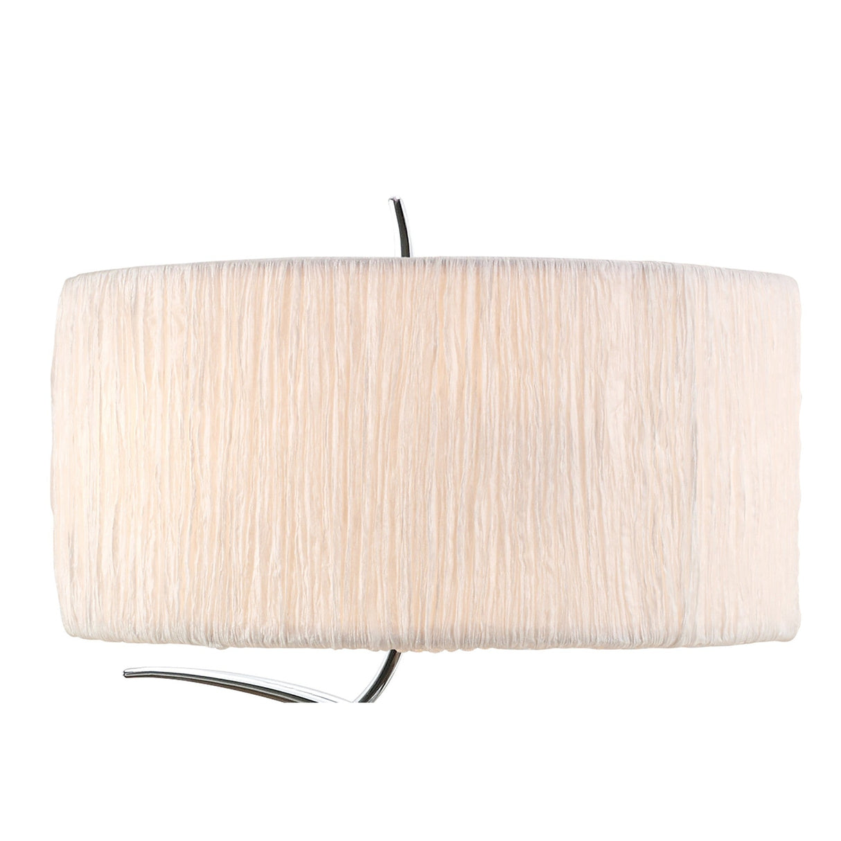 Eve 2 Light Table Lamp - Polished Chrome With White Oval Shade