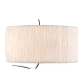 Eve 2 Light Table Lamp - Polished Chrome With White Oval Shade