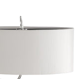 Eve 2 Light Table Lamp - Polished Chrome White Oval Shade