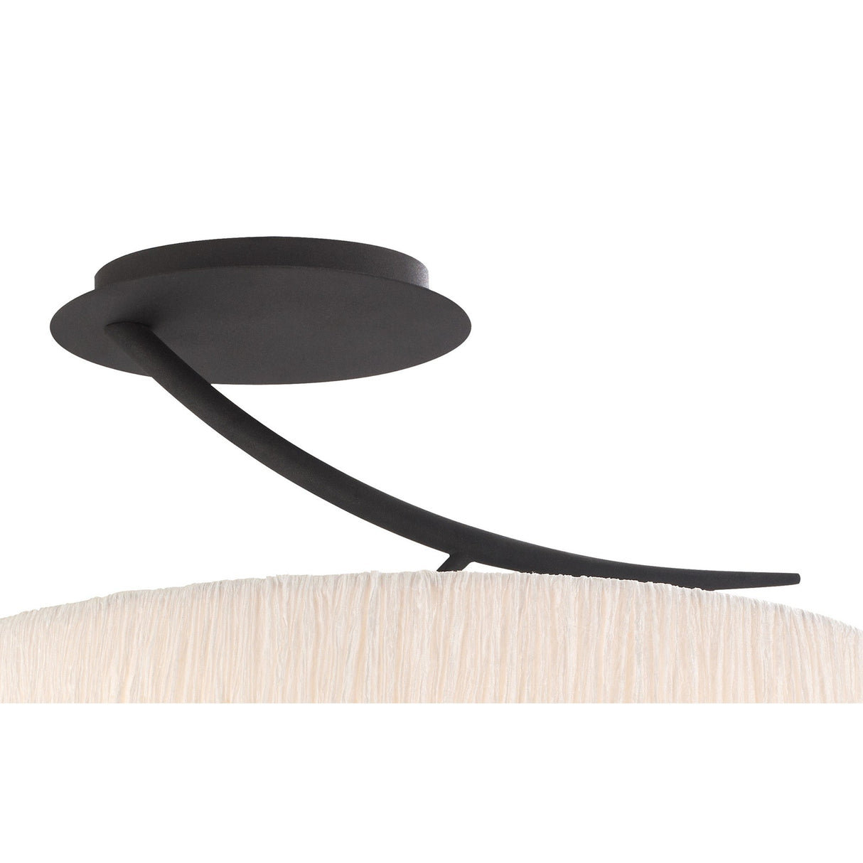 Eve 2 Light Semi-Flush Ceiling Light - Anthracite/Ivory