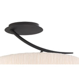 Eve 2 Light Semi-Flush Ceiling Light - Anthracite/Ivory